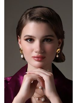 Dusala India - White Square Chic Earrings