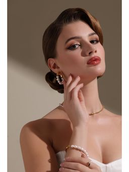 Dusala India - White Timeless Pearl Bangle