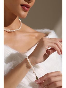 Dusala India - White Love Pearl Charm Bracelets