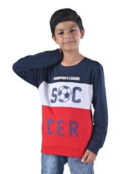 3PIN - Navy Printed Sweatshirt