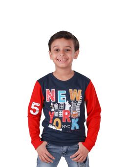 3PIN - Navy Printed Sweatshirt