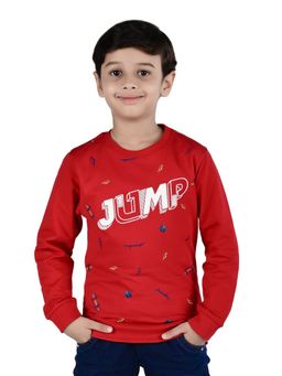 3PIN - Red Printed Sweatshirt