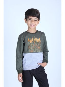 3PIN - Green Printed Sweatshirt