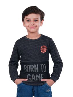 3PIN - Black Printed Sweatshirt