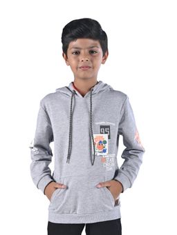 3PIN - Grey Printed Hoodie