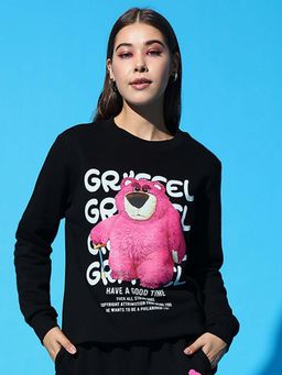 Griffel - Teddy Oversized Black Sweatshirt