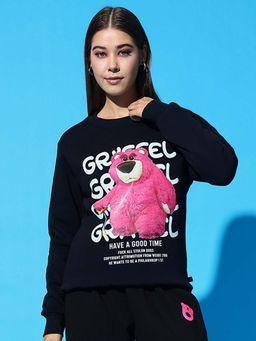 Griffel - Teddy Oversized Navy Blue Sweatshirt