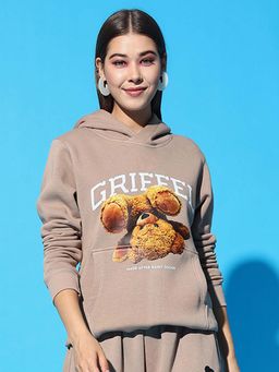 Griffel - Upside Down Teddy Beige Sweatshirt