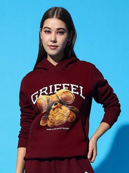 Griffel - Upside Down Teddy Maroon Sweatshirt