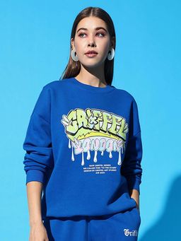 Griffel - Raw Series Regular Royal Blue Sweatshirt