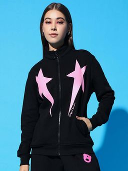 Griffel - Women’S Cotton Fleece Black Sweatshirt