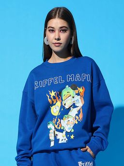 Griffel - Mafia Oversized Royal Blue Sweatshirt