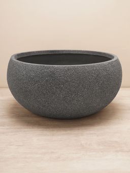 Pure Home + Living - Dark Grey Polyfibre Clay Planter (L)
