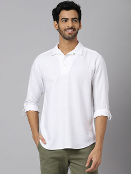 KINGDOM OF WHITE - Wander - Full Sleeves Shirt With Polo Neck Styling
