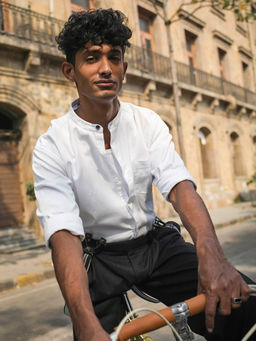 KINGDOM OF WHITE - Style Up - Stylized Collar With Full Sleeves Shirt