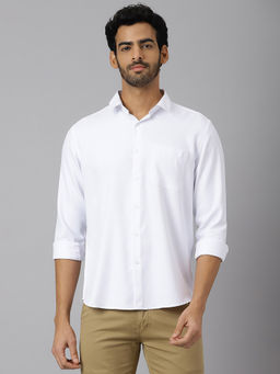 KINGDOM OF WHITE - Austin Full Sleeves Shirt with chiselled cuff