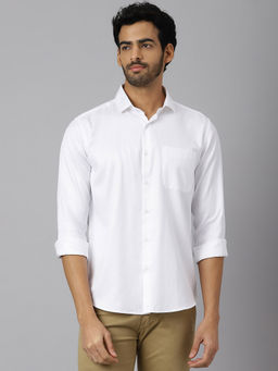 KINGDOM OF WHITE - Bay Area Full Sleeves Shirt with cutaway collar