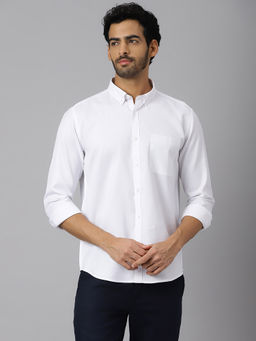 KINGDOM OF WHITE - Berlin Full Sleeves Shirt with Button Down collar