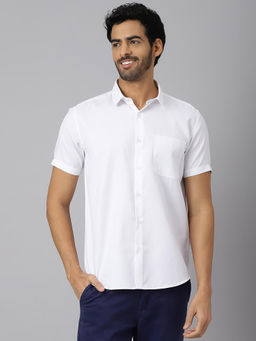 KINGDOM OF WHITE - Orchard Half Sleeves Shirt with regular collar