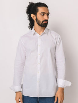 KINGDOM OF WHITE - Shiroi Full Sleeves shirts with contrast elbow patch