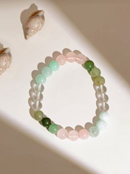 Ruby Raang Studio - Multi-Coloured Pastel Shade Crystal Bracelet