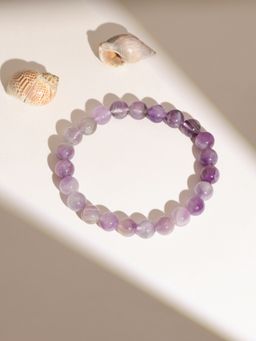 Ruby Raang Studio - Purple Amethyst Beads Crystal Bracelet -Purple