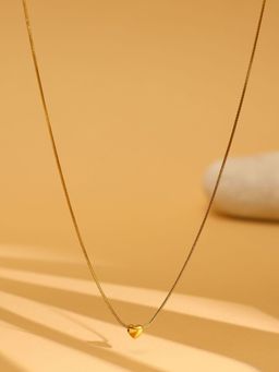 Ruby Raang Studio - Antique Finish Steel Necklace -Gold