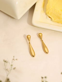 Ruby Raang Studio - Golden Drop Earrings -Gold