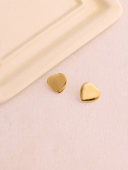 Ruby Raang Studio - Golden Heart Studs -Gold