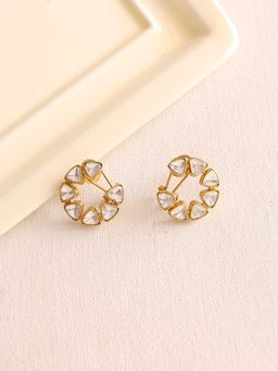 Ruby Raang Studio - Moissanite Earrings -White