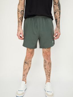 max - Olive Men Solid Athleisure Shorts