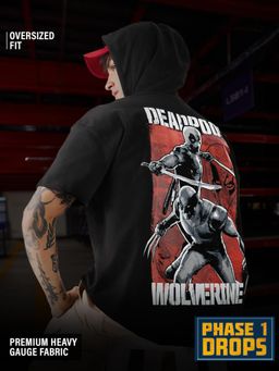The Souled Store - Official Marvel Deadly Duo Hooded T-Shirt