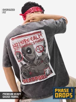 The Souled Store - Official Deadpool No More Calm Oversized T-Shirt