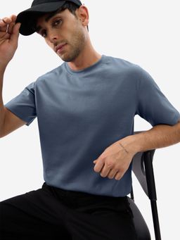 The Souled Store - Solid Vintage Blue T-Shirt