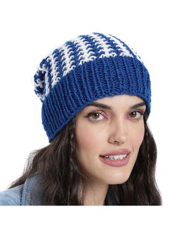 Magic Needles - Blue White Beanie Cap