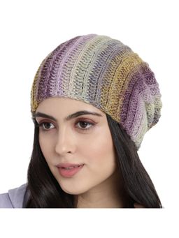 Magic Needles - Multi Coloured Self Striping Beanie Cap