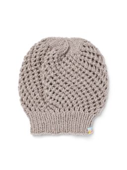 Magic Needles - Beige Netted Beanie Cap