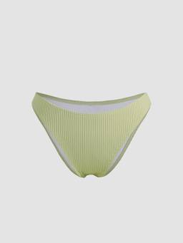 Cider - Rib Women's Cheeky Regular Fit Bikini Bottom Pale Green