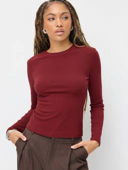 Cider - Thermal Cotton-Blend Women's Regular Fit Thermal Top Wine