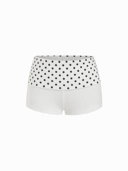 Cider - Cotton-Blend Women Low Rise Colorblock Boyshorts White