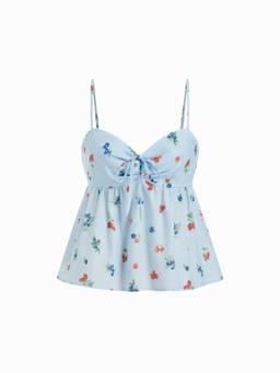 Cider - Fruit Graphic Women's Ruched Sweetheart Babydoll Light Blue
