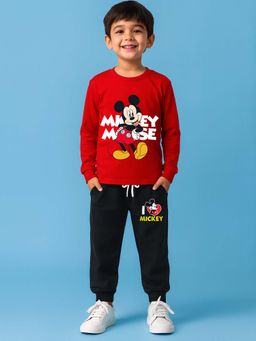 Kuchipoo - Boys Regular Fit Full Sleeves Graphic T-Shirt with Track Pant (Set of 2)