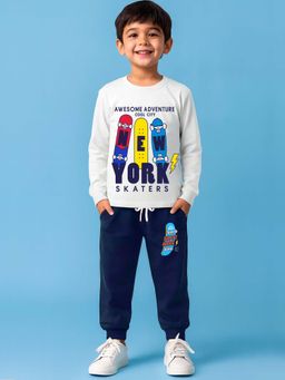 Kuchipoo - Boys Regular Fit Cotton T-Shirt with Joggers (Set of 2)