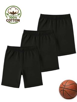 Kuchipoo - Girls 100% Cotton Cycling Shorts (Pack of 3)