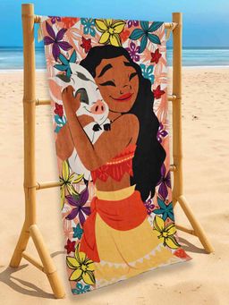 Yellow Bee - Multi-Color Cotton Printed Bath Towel