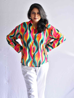 Sundarii - Sand Piper Printed Oversized Shirt