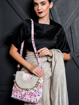 Odette - Pink Embellished Sling Bag