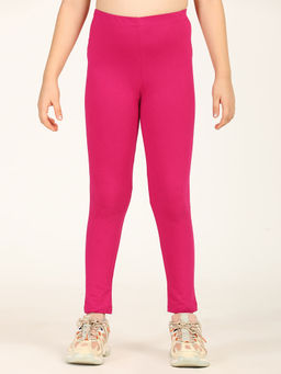 ZION - Girls Solid Leggings Pink