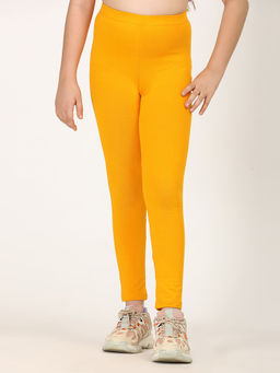 ZION - Girls Solid Leggings Yellow