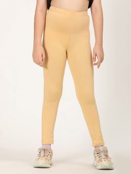 ZION - Girls Solid Leggings Nude